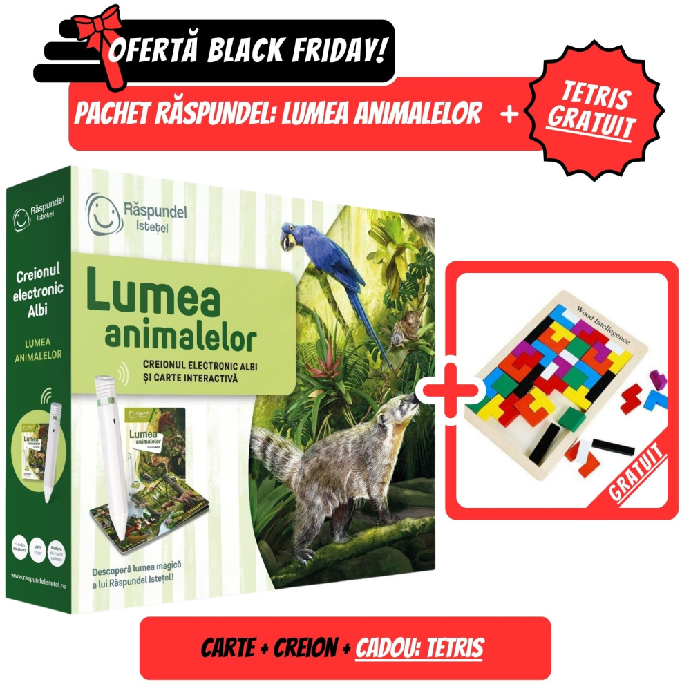Pachet Promo Raspundel Istetel 2.0: Creion+Carte Lumea Animalelor + GRATUIT Joc Tetris [1]