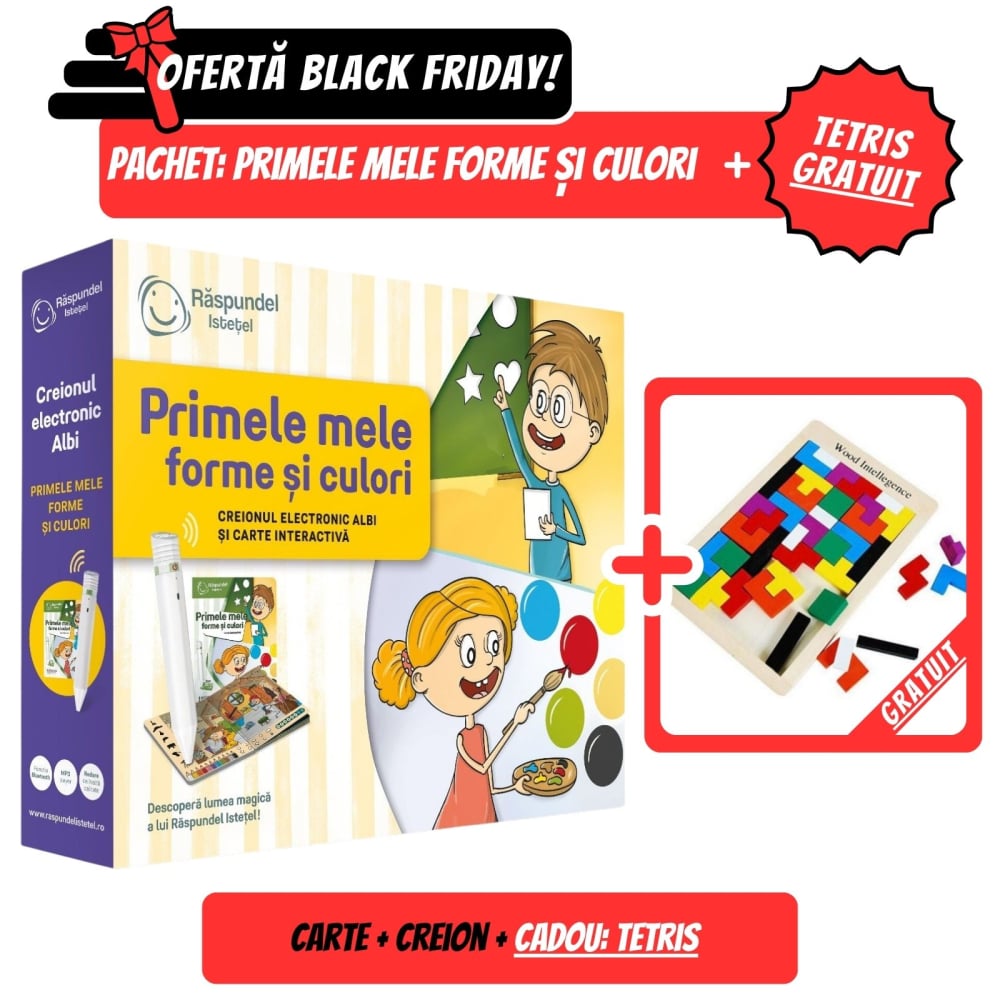 Pachet Promo Raspundel Istetel 2.0: Creion+Carte Primele mele forme si culori + GRATUIT Joc Tetris [1]