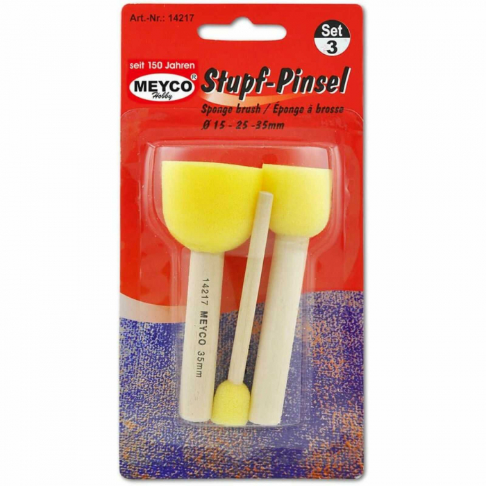 Pachet Culori de Pictat cu Degete, Vopsea Lavabila si Set 3 Bureti, Pensule de Tamponare [2]