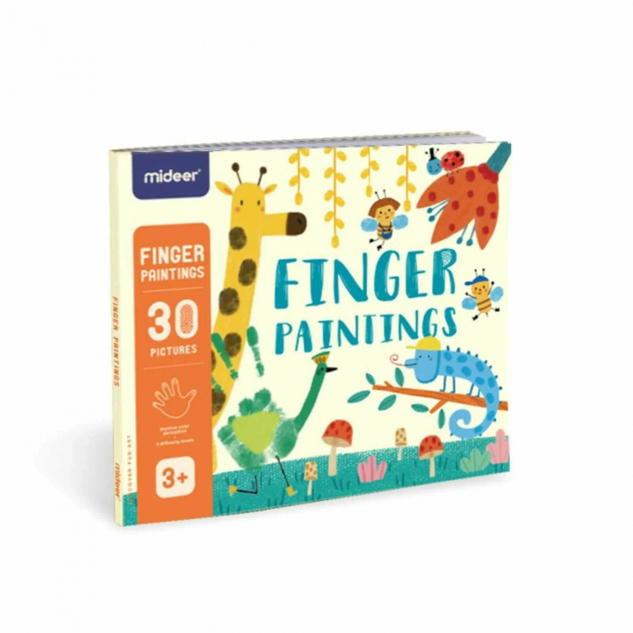 Set Pictura, Vopsea Pictat cu Degetele Copii si Carte Sabloane [3]