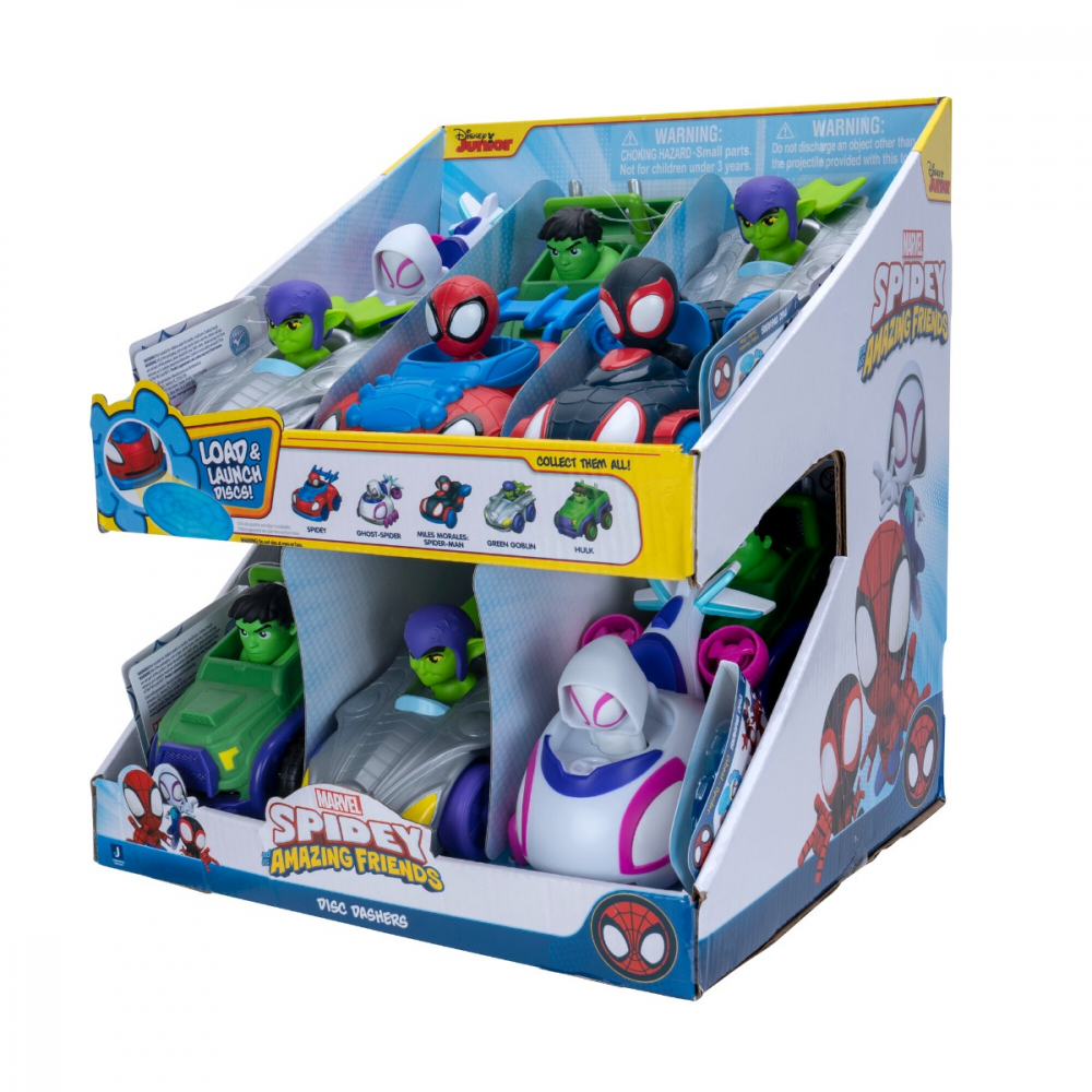 Paienjenelul Marvel - Vehicul cu lansator de discuri, figurina inclusa, diverse modele varsta 3-5 ani ,5-7 ani ,7-9 ani, Baieti [4]