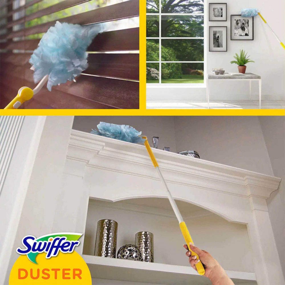 Pamatuf Swiffer Duster XXL Kit, 1 maner lung + 2 rezerve, Trap & Lock pentru praf si par [5]