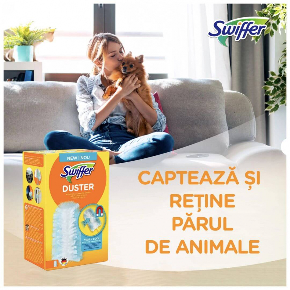 Pamatuf praf Swiffer Duster Kit cu 4 rezerve - Curatare rapida si eficienta [2]
