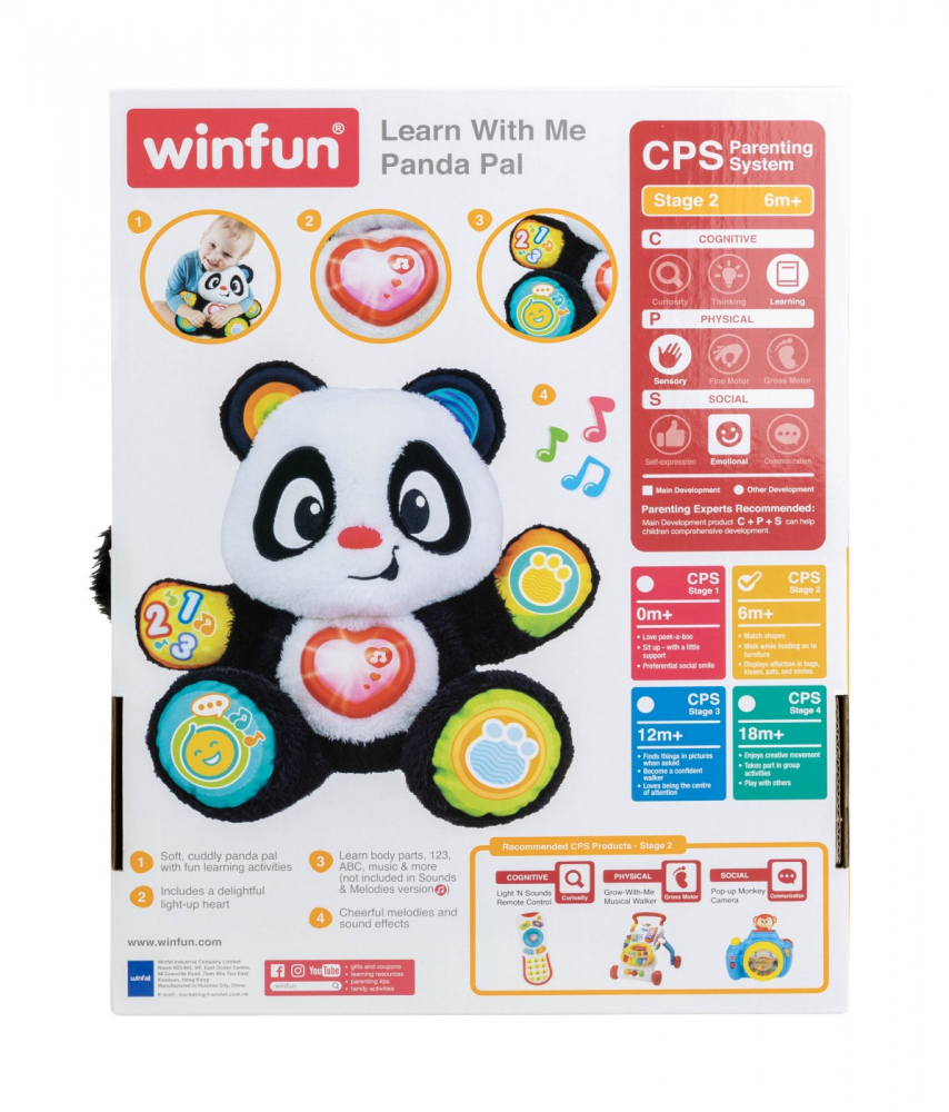 Panda invata cu mine pentru bebelusi, winfun, varsta de la 6 luni la 3 ani [4]