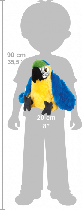 Papagal Macaw Albastru - Jucarie Plus Wild Republic 20 cm [2]