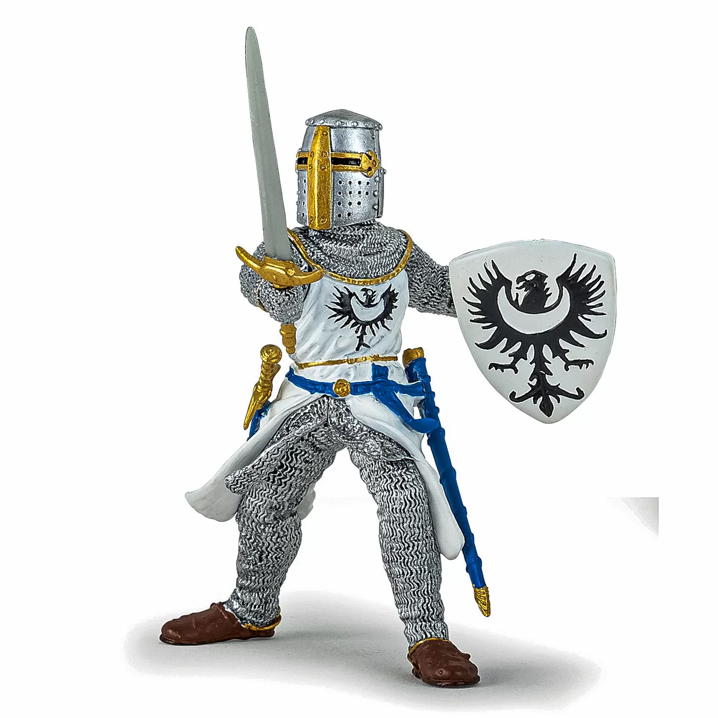 Papo figurina cavaler alb cu sabie, varsta de la 3 ani la +15 ani [1]