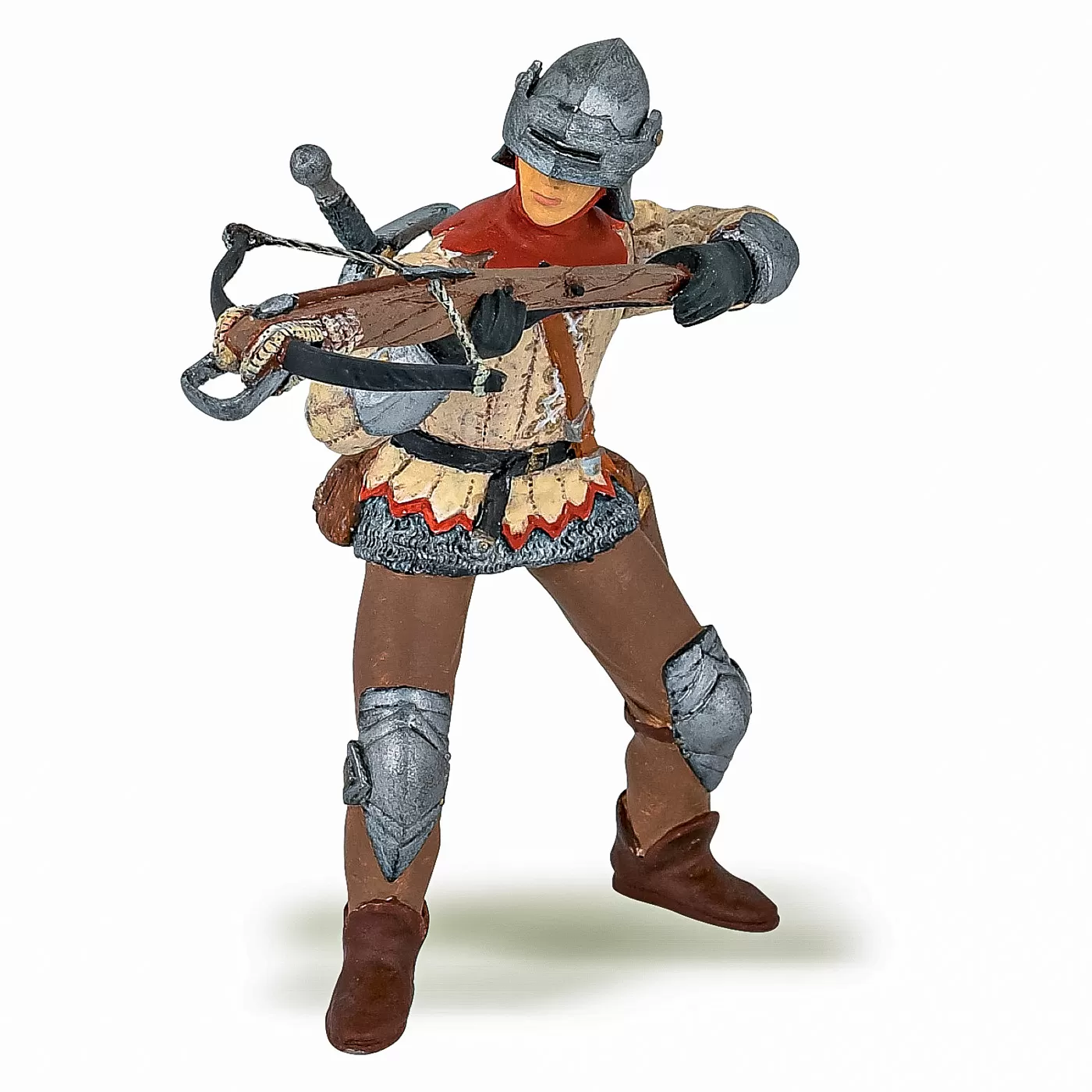 Papo figurina cavaler cu arbaleta rosu, varsta de la 3 ani la +15 ani [1]