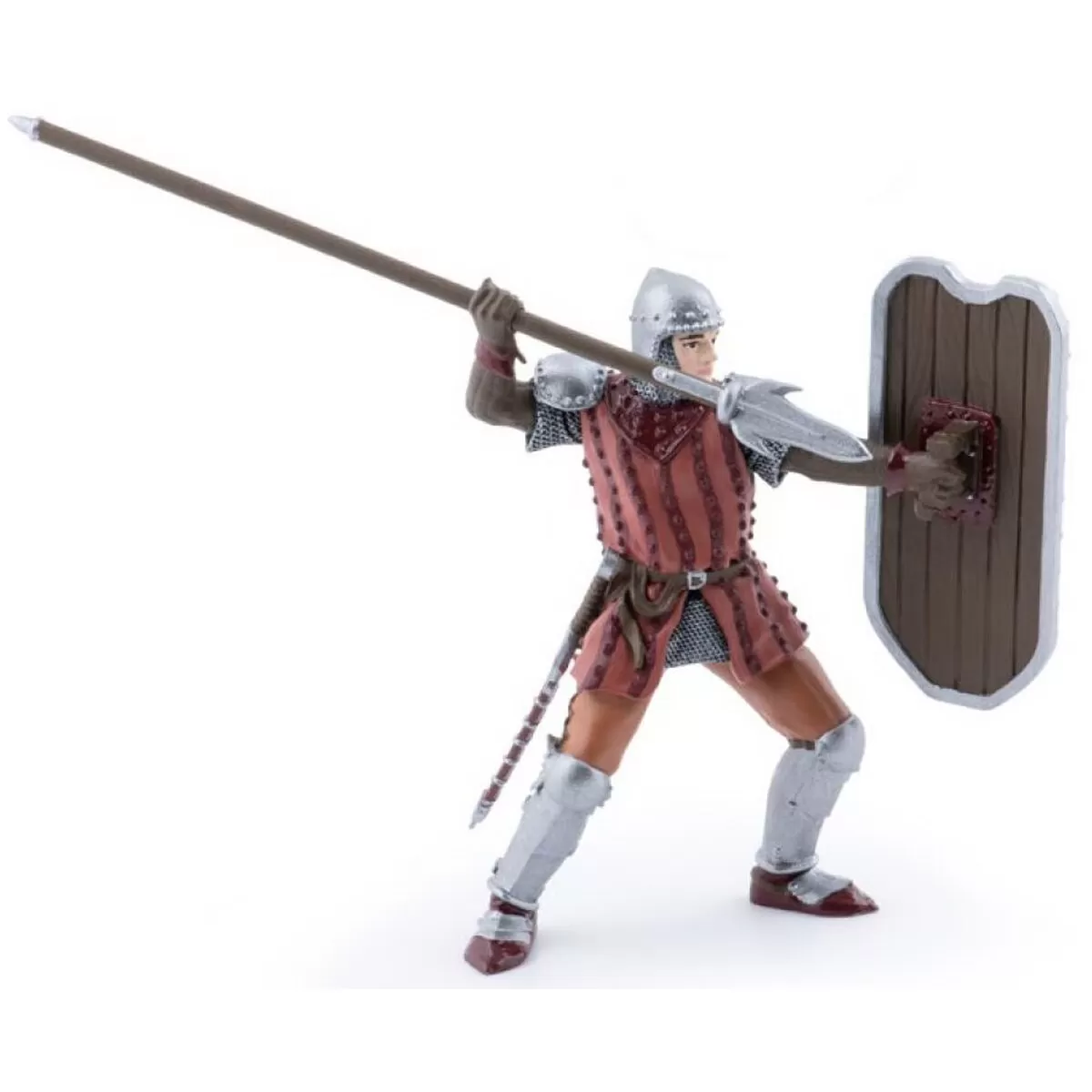 Papo figurina cavaler cu sulita si scut rosu, varsta de la 3 ani la +15 ani [1]