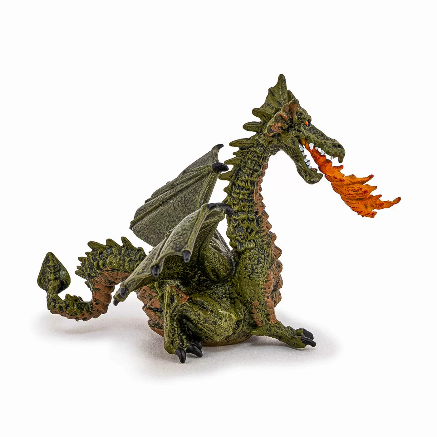 Papo figurina dragon verde inaripat cu flacara, varsta de la 3 ani la +15 ani [4]