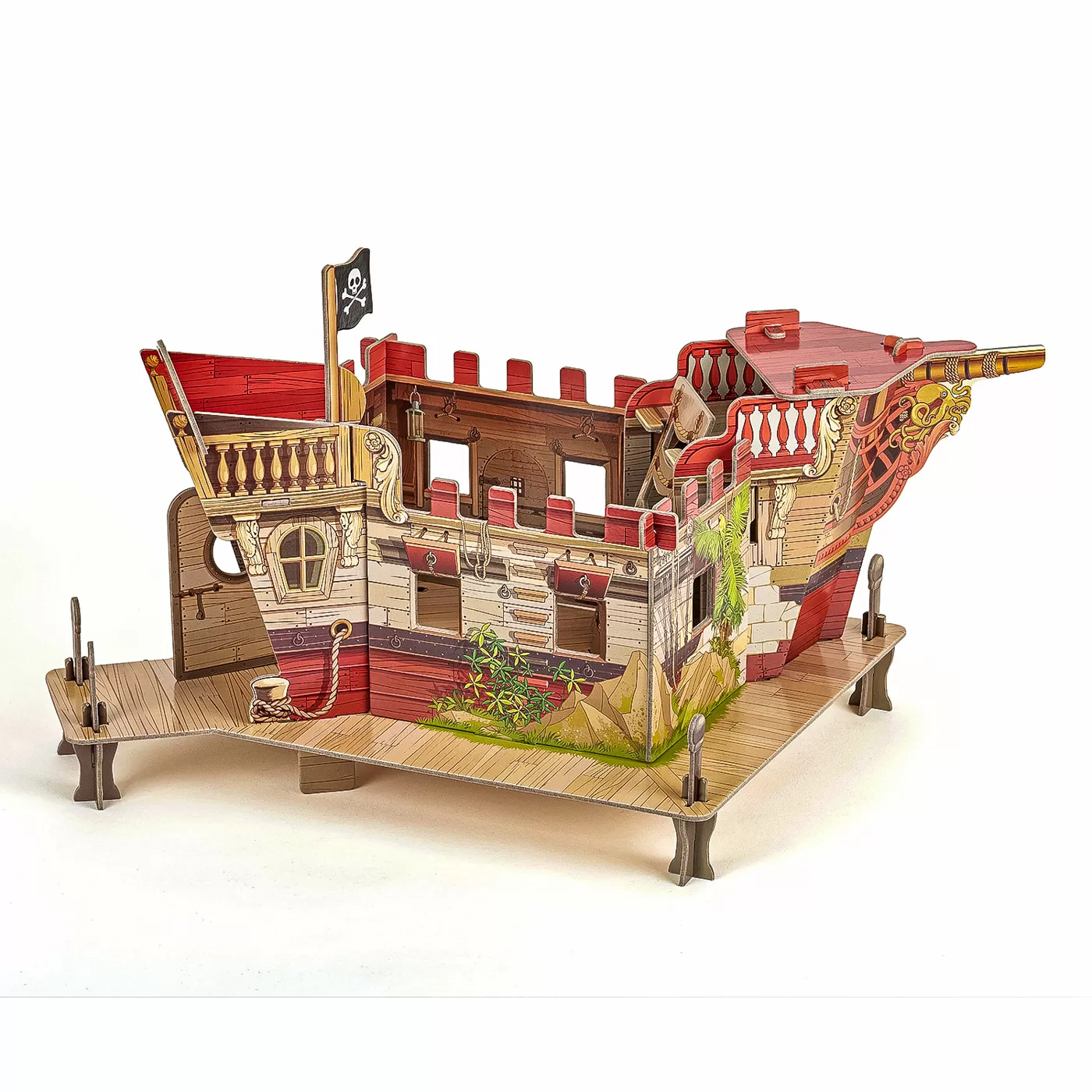 Papo figurina puzzle 3d corabie pirati, varsta de la 3 ani la +15 ani [2]