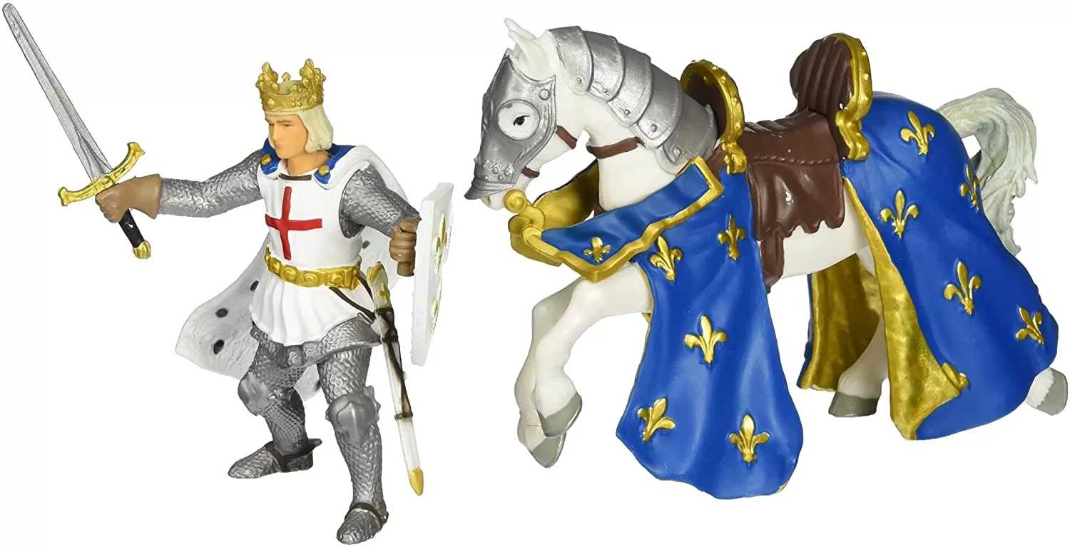 Papo figurina saint louis pe cal, varsta de la 3 ani la +15 ani [1]