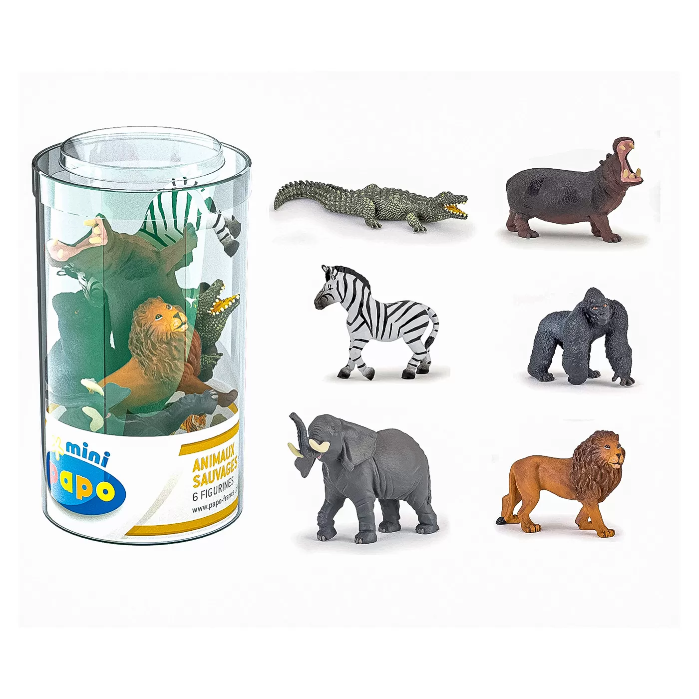 Papo figurina set 6 mini animale salbatice, varsta de la 3 ani la +15 ani [2]