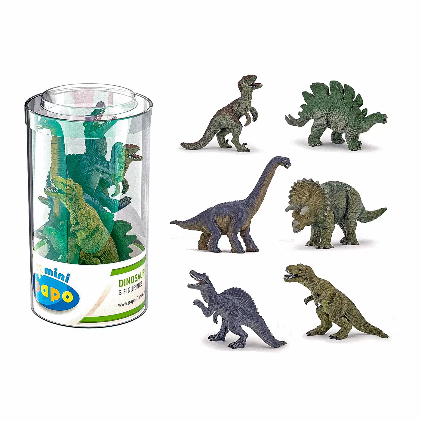 Papo figurina set 6 mini figurine dinozauri, varsta de la 3 ani la +15 ani [2]