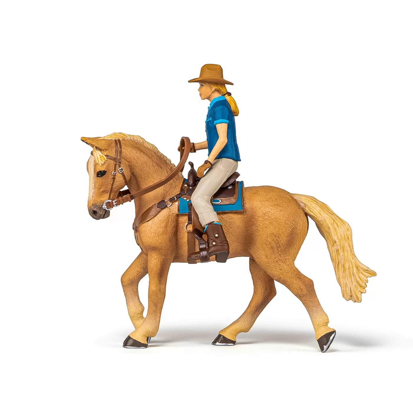 Papo figurina set cowgirl (vacarita) pe cal usa, varsta de la 3 ani la +15 ani [2]