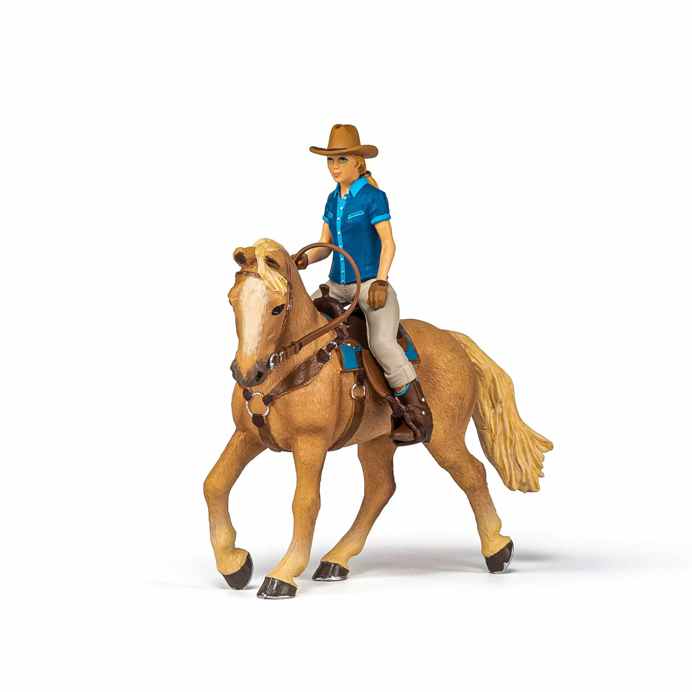 Papo figurina set cowgirl (vacarita) pe cal usa, varsta de la 3 ani la +15 ani [6]