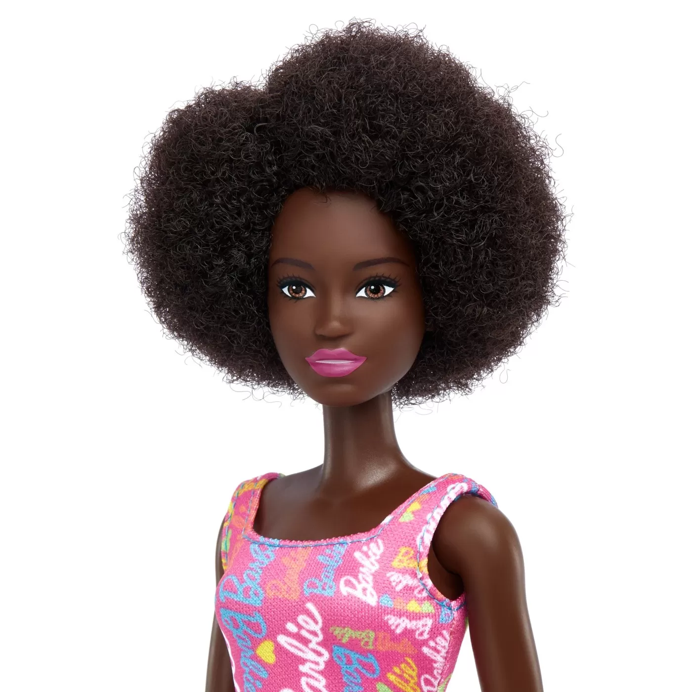 Papusa barbie creola cu par afro si cu rochita roz, varsta de la 3 ani la 10 ani [4]