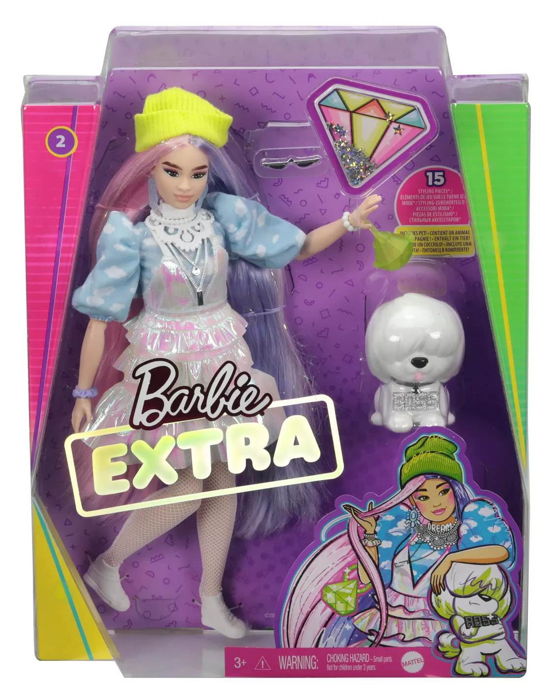 Papusa barbie extra style beanie, copii varsta 3 ani pana la 12 ani [1]