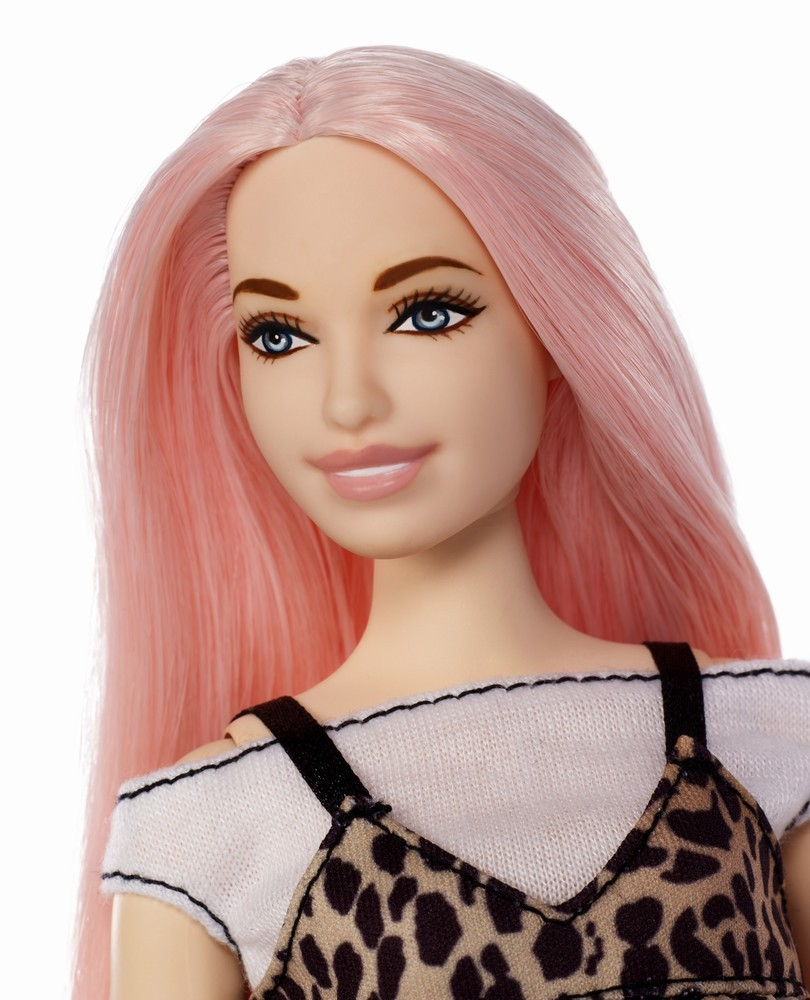 Papusa barbie fashionista cu parul roz, varsta de la 3 ani la 12 ani [5]