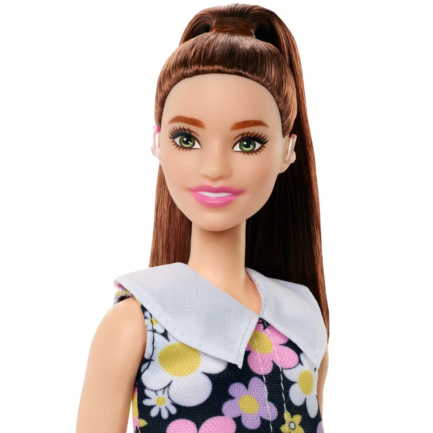 Papusa barbie fashionista satena cu rochie cu imprimeu floral, varsta de la 3 ani la 12 ani [4]