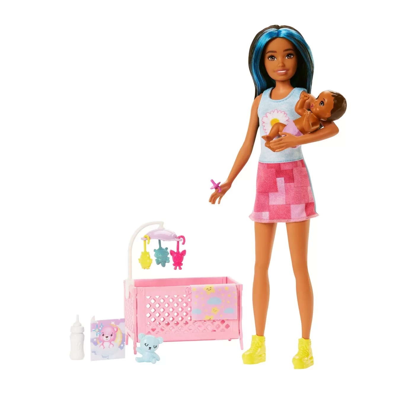 Papusa barbie mamica bruneta cu bebelus, varsta de la 3 ani la 12 ani [2]