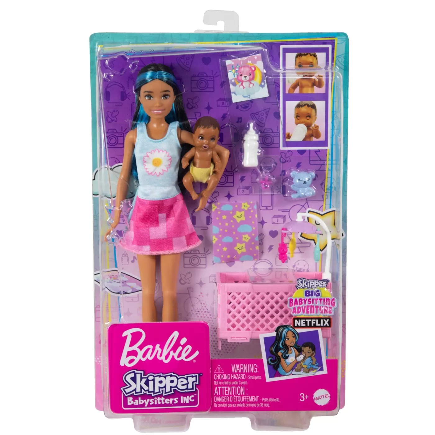 Papusa barbie mamica bruneta cu bebelus, varsta de la 3 ani la 12 ani [1]