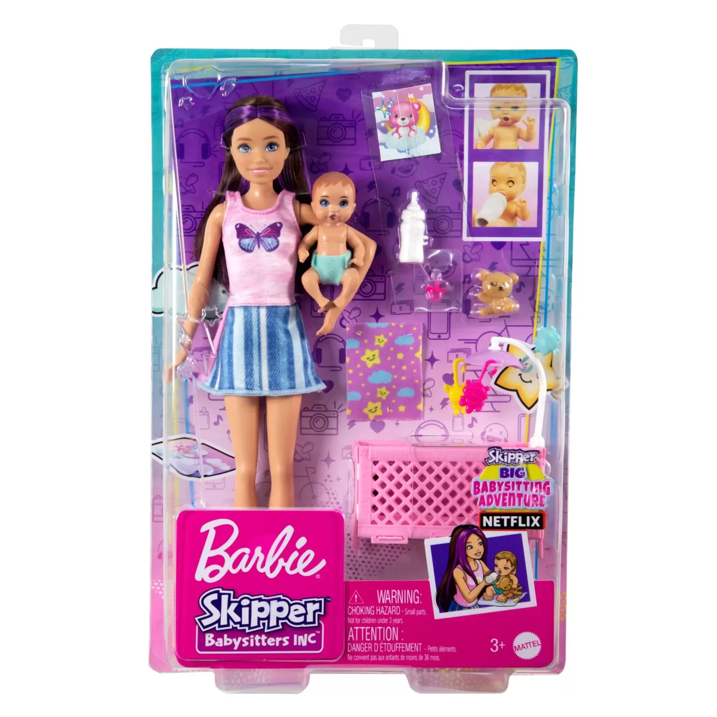 Papusa barbie mamica satena cu bebelus, varsta de la 3 ani la 12 ani [1]