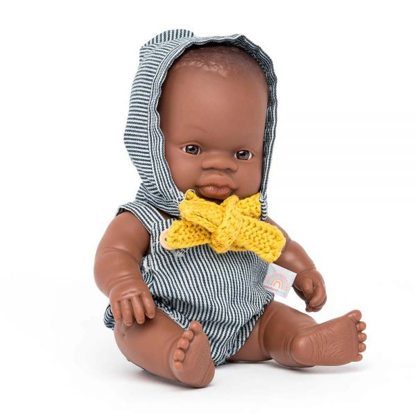 Papusa bebelus educativa 21 cm - Baiat african [1]