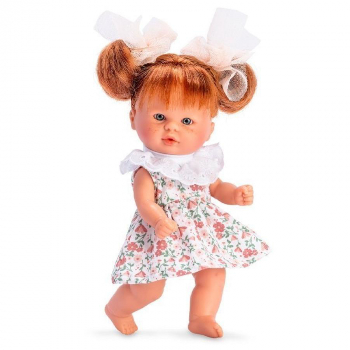 Papusa Bomboncin cu Rochita cu Guleras Alb, 20cm [1]