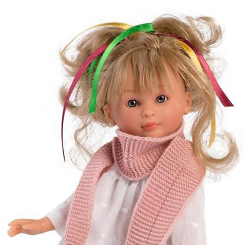 Papusa Celia cu Pantaloni Rosii si Camasa Alba, 30cm [2]