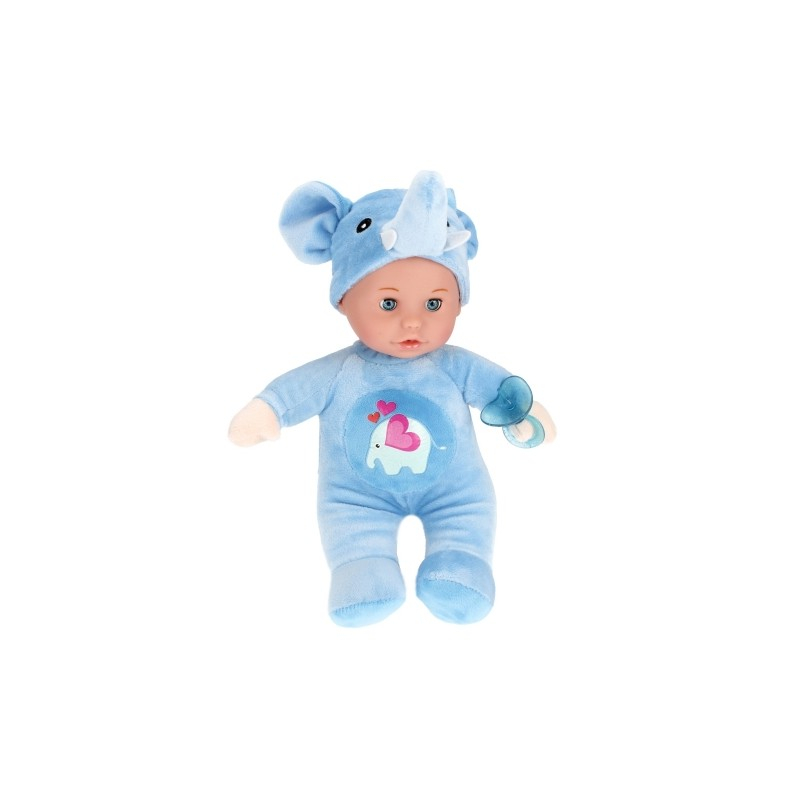 Papusa - Nella - bebelus in costum cu elefant, 30cm, 3+ ani, MegaCreative, 459771 [5]