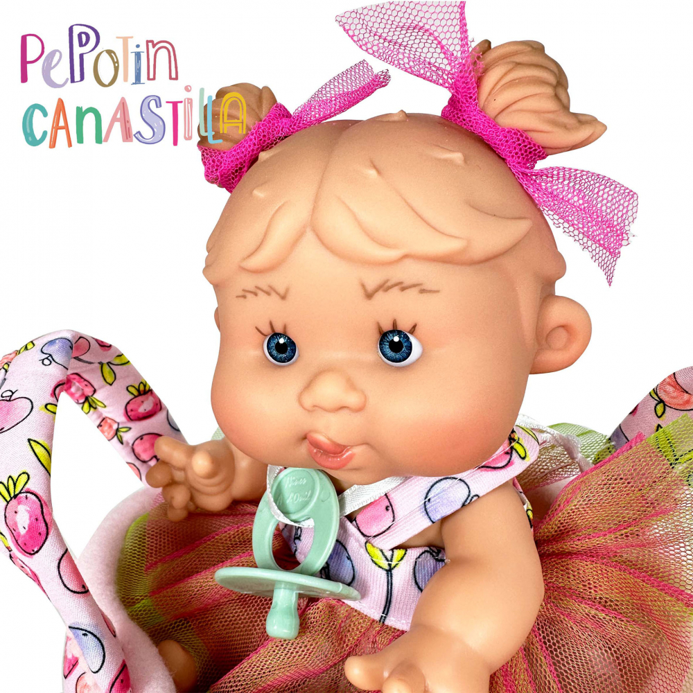 Papusa Nines D'Onil, Colectia Pepotin Canastilla, cu miros de vanilie, 21 cm, copii varsta 3 ani+,6 ani+,8 ani+ [3]