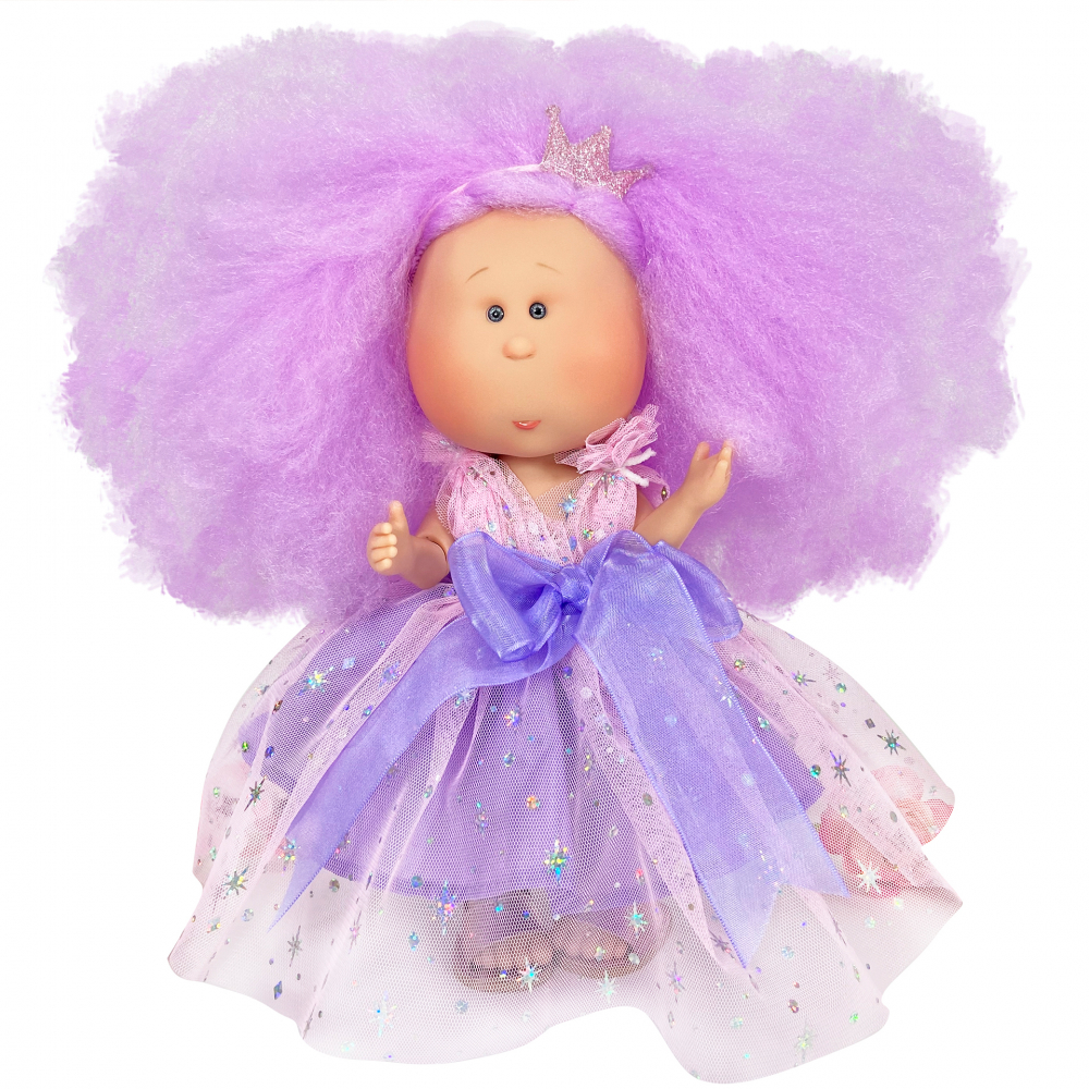 Papusa Nines D'Onil, Mia Candy, cu parul mov, cu articulatii, cu miros de vanilie, 30 cm [1]