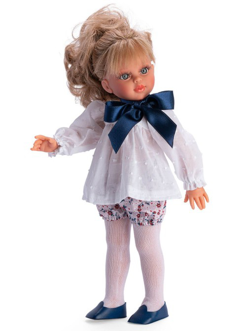 Papusa Sabrina Blonda cu Camasa Alba cu Funda, 40cm [1]