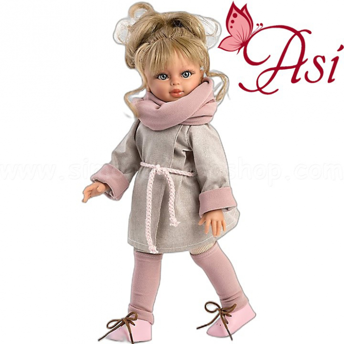 Papusa Sabrina Blonda cu Hainuta si Fular Roz, 40cm [2]