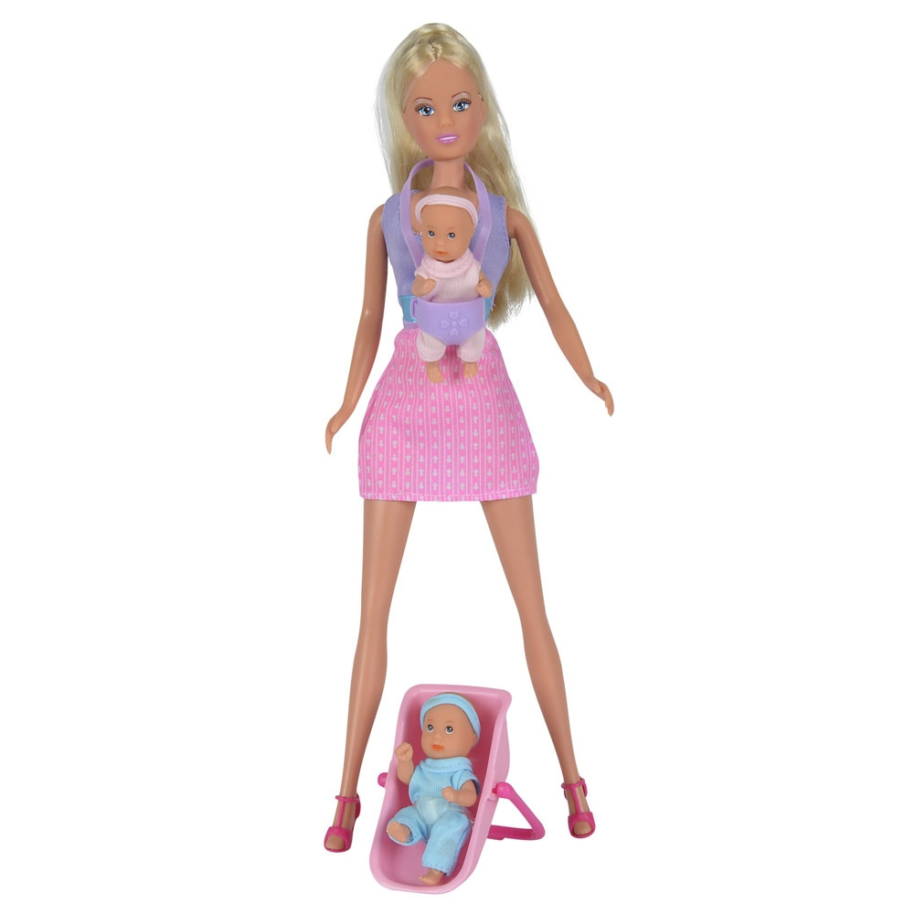 Papusa Simba Steffi Love 29 cm Babysitter cu 2 bebelusi si accesorii [1]