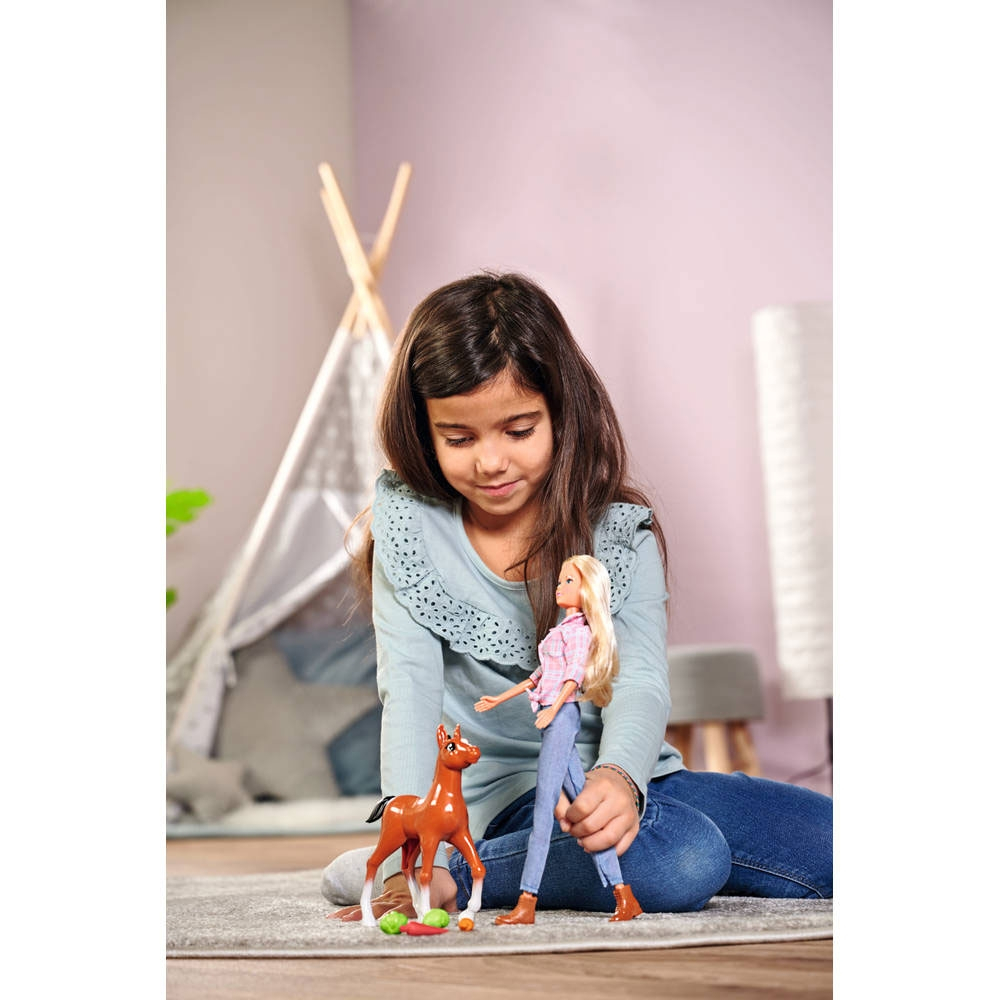 Papusa Simba Steffi Love Little Horse 29 cm cu figurina si accesorii [8]