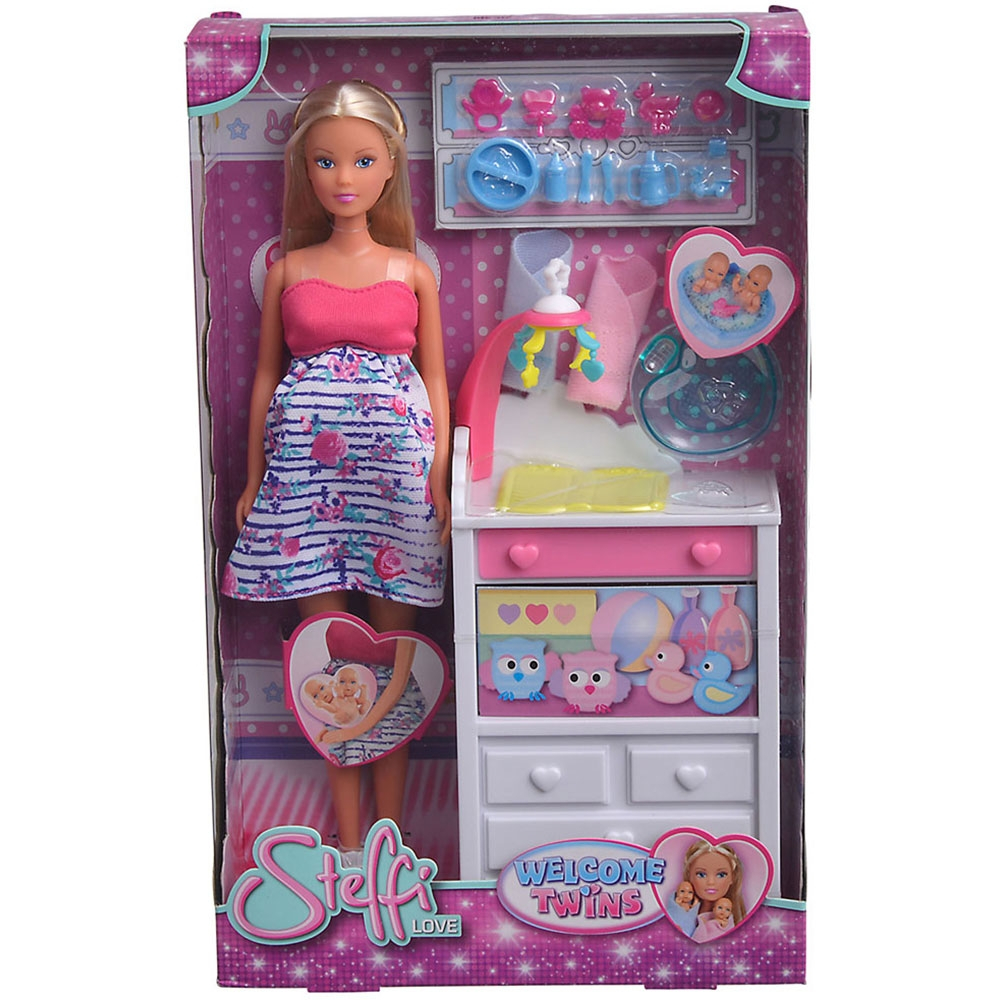 Papusa Simba Steffi Love Welcome Twins 29 cm cu accesorii [7]