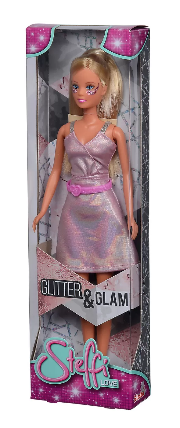  papusa steffi glitter glam cu rochie roz, copii varsta 3 ani pana la 10 ani [3]