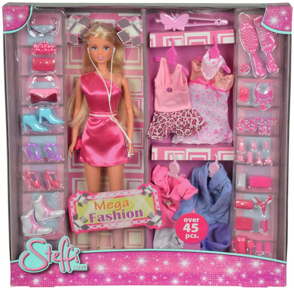 Papusa steffi mega fashion set cu hainute de schimb [1]