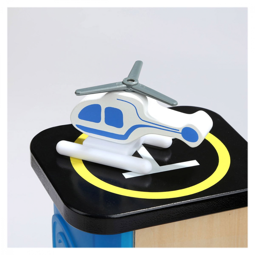 Parcare din lemn cu 2 etaje, helicopter si masinute, 3-7 ani [3]