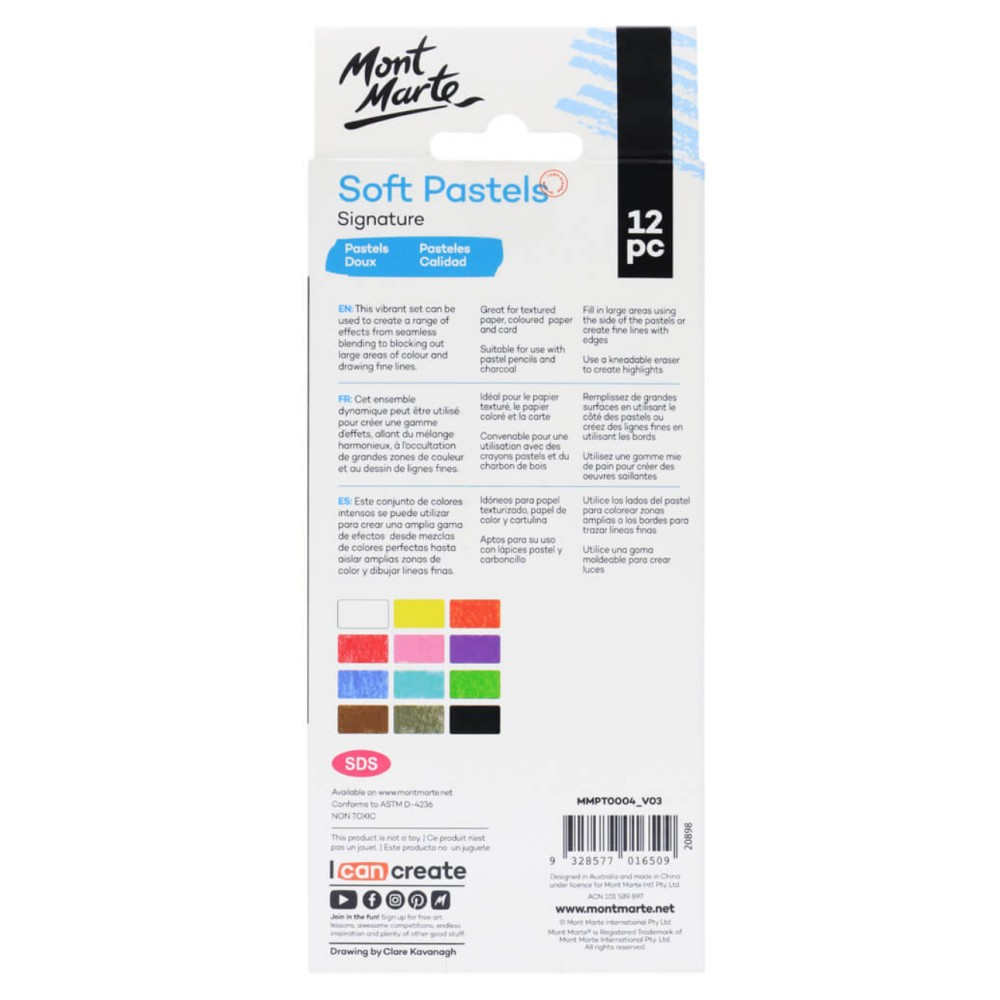 Pastel soft Mont Marte 12 buc [2]