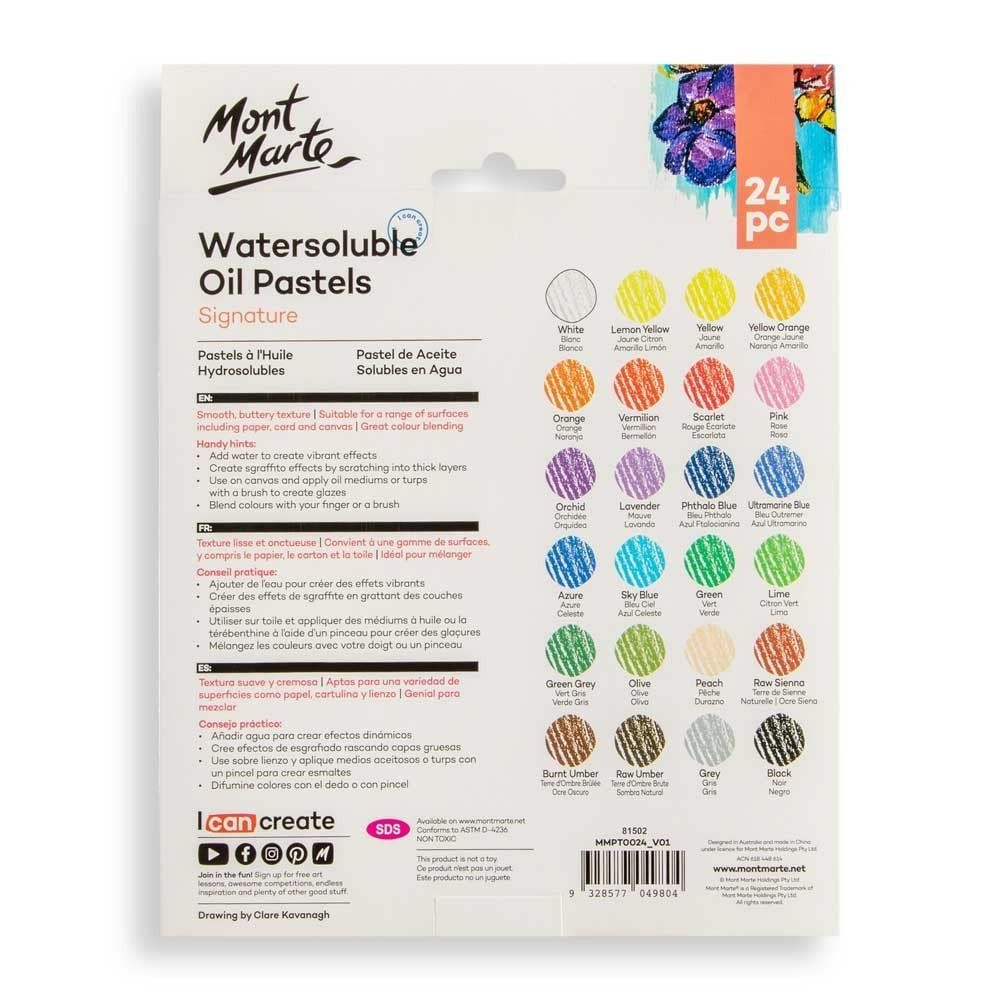 Pastel ulei solubil Mont Marte 24 buc/set [3]