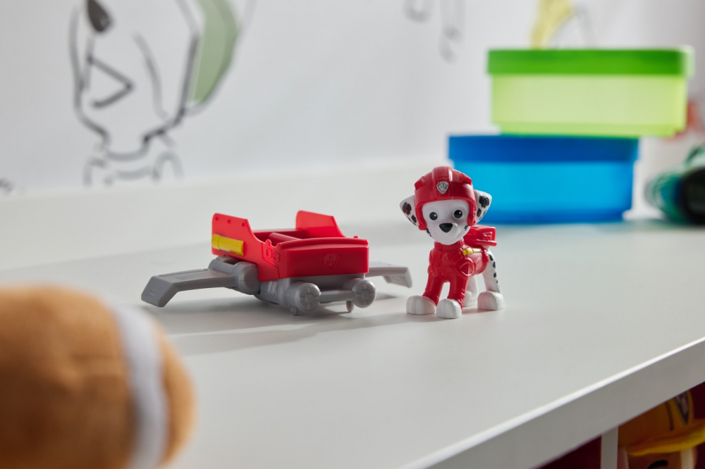 Patrula catelusilor action pups set vehicul de salvare hoverboard si figurina marshall 5 cm, varsta de la 3 ani la 8 ani [5]