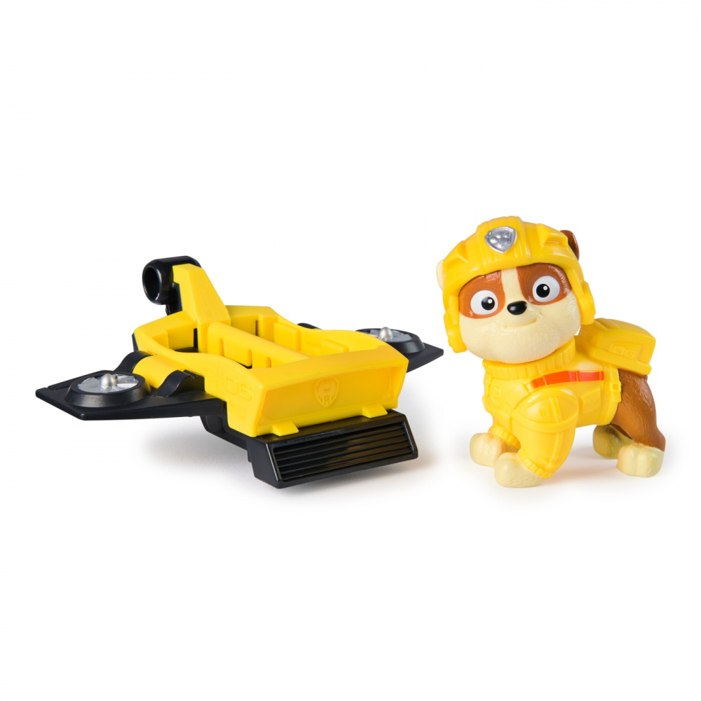 Patrula catelusilor action pups set vehicul de salvare hoverboard si figurina rubble 5 cm, varsta de la 3 ani la 8 ani [2]