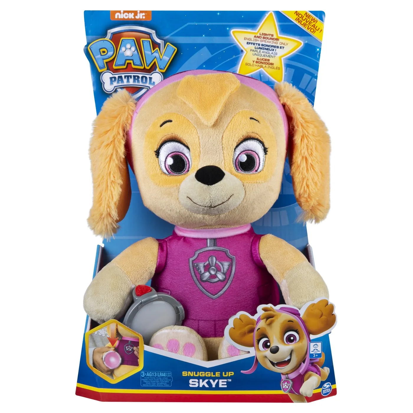Patrula catelusilor plus snuggle up skye cu burtica luminoasa, varsta de la 3 ani la 12 ani [1]