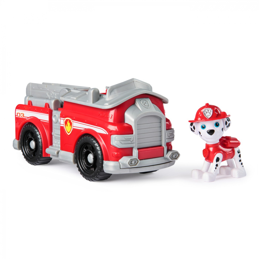 Patrula catelusilor set vehicul de baza masina de pompieri si figurina marshall, varsta de la 3 ani la 9 ani [2]