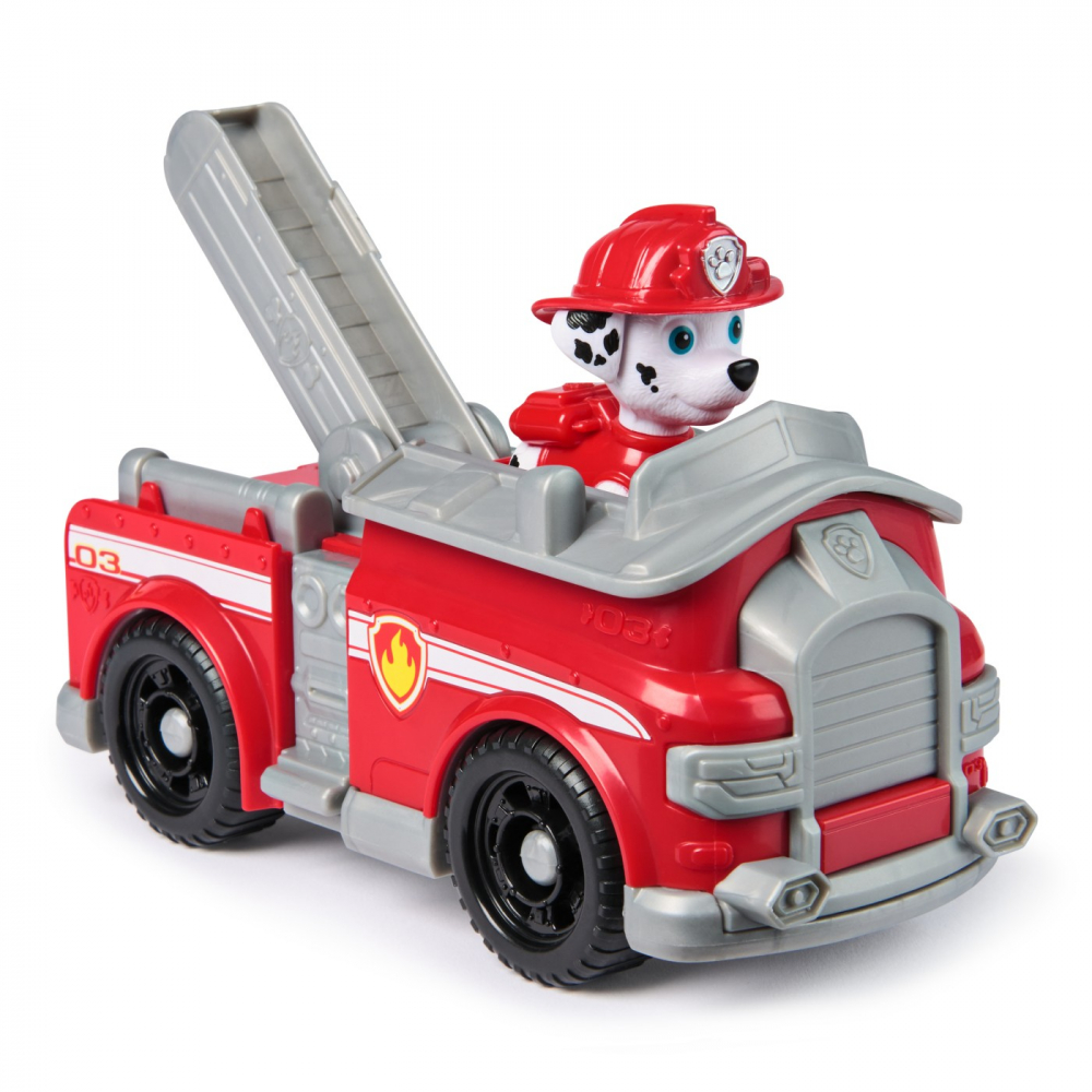 Patrula catelusilor set vehicul de baza masina de pompieri si figurina marshall, varsta de la 3 ani la 9 ani [6]