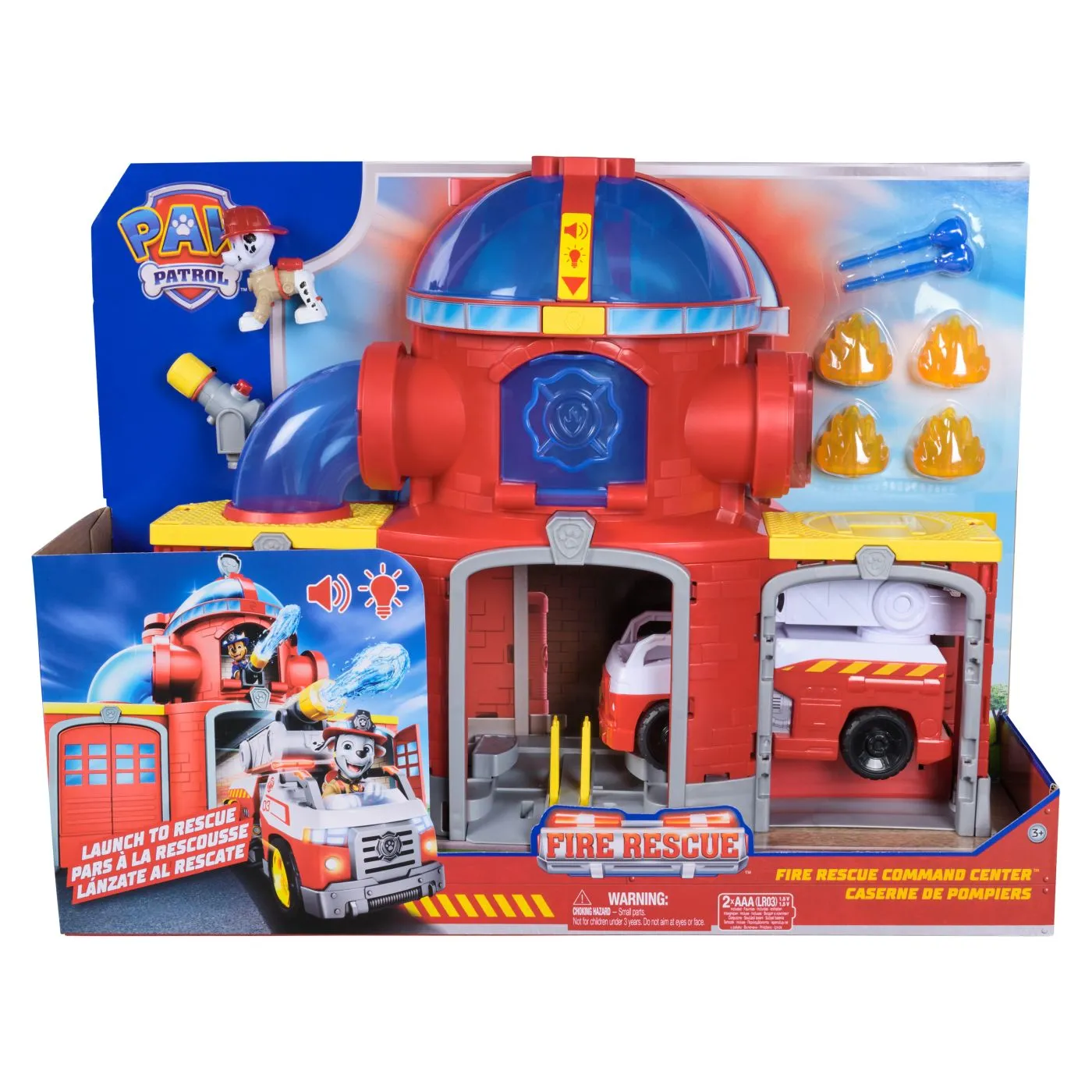 Patrula catelusilor statie de pompieri interactiva cu accesorii si figurina marshall, copii 3 -7 ani [1]