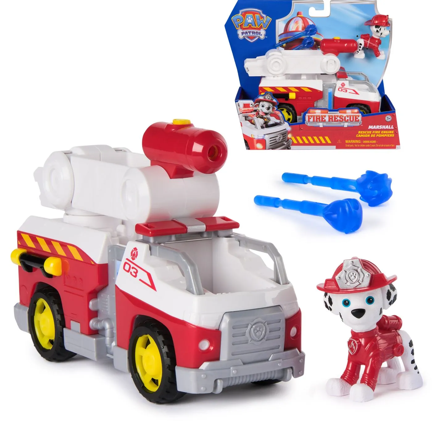 Patrula catelusilor vehicul de salvare masina de pompieri si figurina marshall, copii 3 ani-7 ani [7]