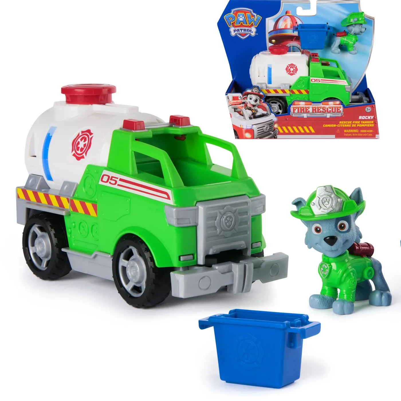 Patrula catelusilor vehicul de salvare masina de pompieri si figurina rocky, copii 3 ani-7 ani [7]